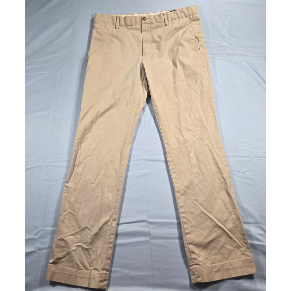 Polo Ralph Lauren Mens Stretch Slim Fit Chino Pants Tan Khaki 35x32